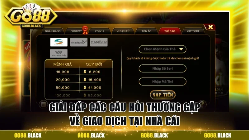 Giải đáp các câu hỏi thường gặp về giao dịch tại nhà cái