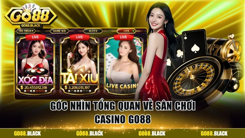 Góc nhìn tổng quan về sân chơi casino GO88