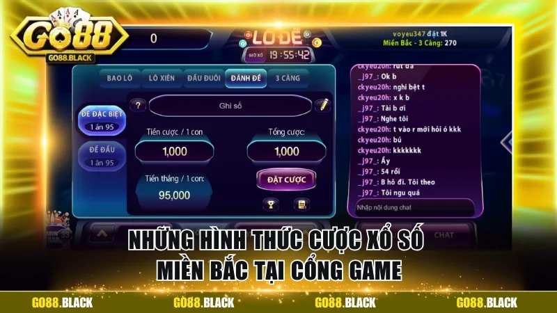Những hình thức cược xổ số miền Bắc tại cổng game