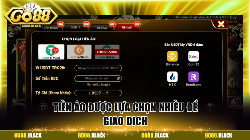 Tiền ảo được lựa chọn nhiều để giao dịch